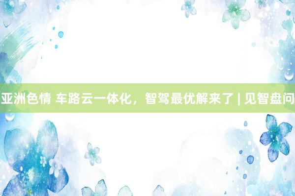 亚洲色情 车路云一体化，智驾最优解来了 | 见智盘问