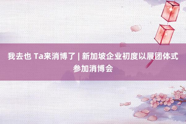 我去也 Ta来消博了 | 新加坡企业初度以展团体式参加消博会