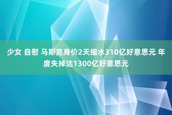 少女 自慰 马斯克身价2天缩水310亿好意思元 年度失掉达1300亿好意思元