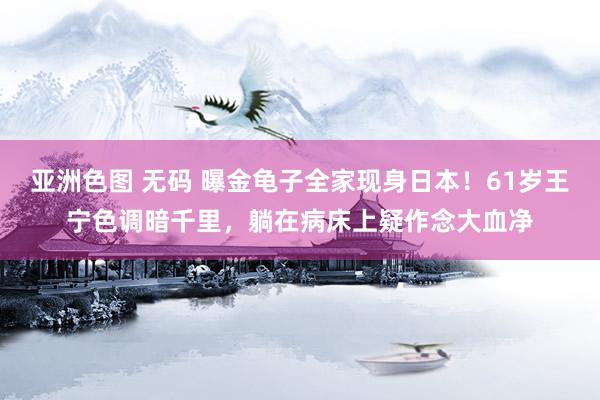 亚洲色图 无码 曝金龟子全家现身日本！61岁王宁色调暗千里，躺在病床上疑作念大血净